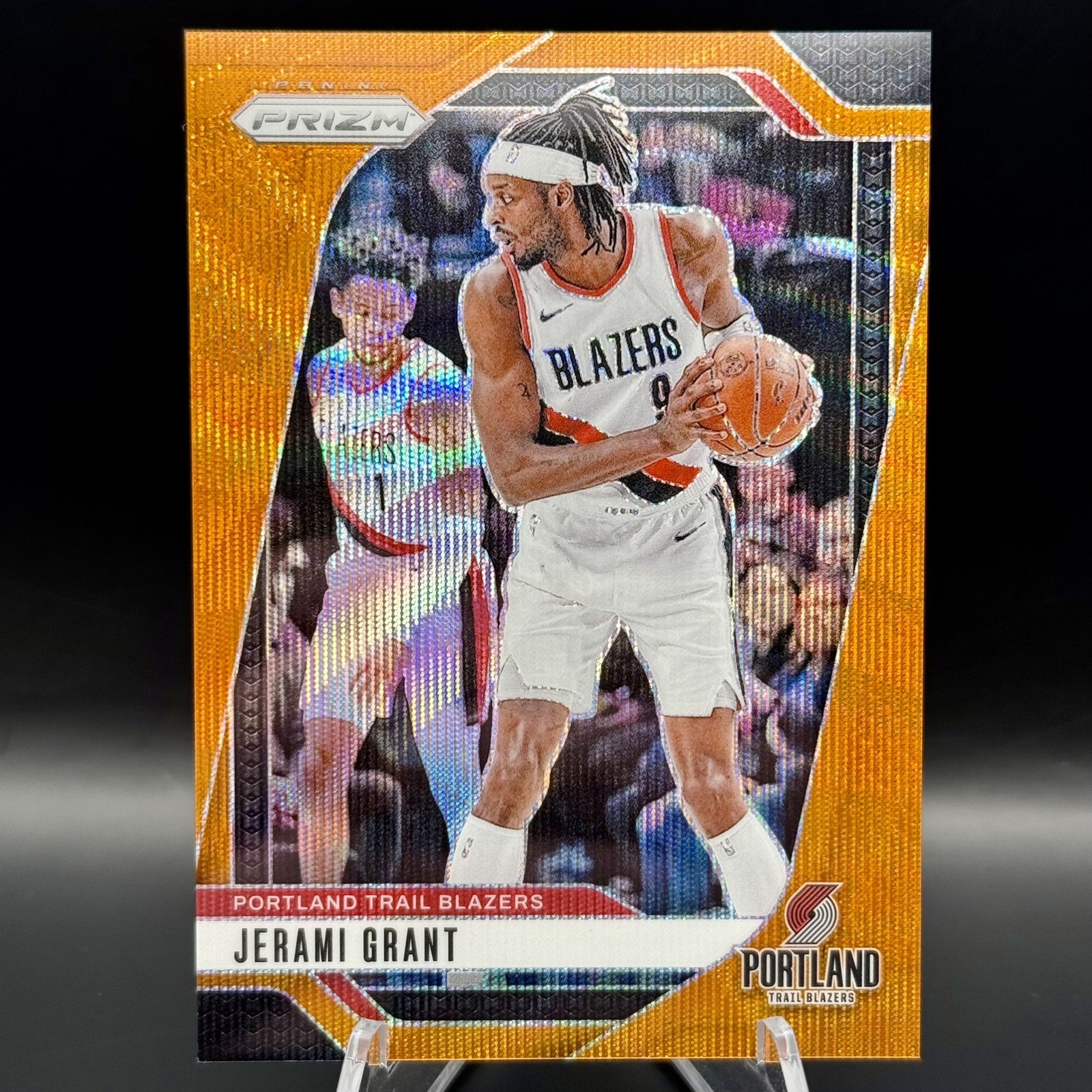 2024-25 Panini Prizm - Jerami Grant #204 Orange Wave Prizm /60