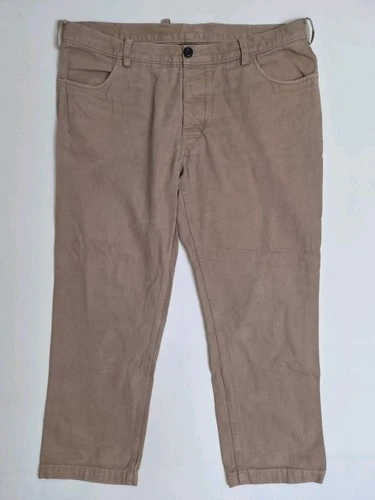 HebTroCo Jeans Mens W42 L28 Tan Brown Straight Workwear Trousers GVNR Made In UK - product listing photo