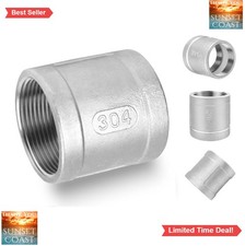Stainless Steel Pipe Coupling 2 Inch NPT Female Thread 304 Corrosion Resistant