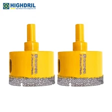 2pcs 50mm Diamond Drilling Core Bits Drill Bit Hole Saw Cutter for Ceramic Tile