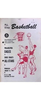 1964 Philadelphia Eagles All-Star Basketball Program Autographed Charity