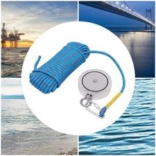 4000LBS Strong Pulling Force Double Sided Magnet Fishing Kit w/ Rope + Case R136