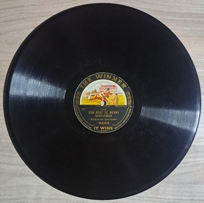 Belgravia Quartette - God Rest Ye Merry Gentlemen - *113 YRS OLD* - 10'' Shellac