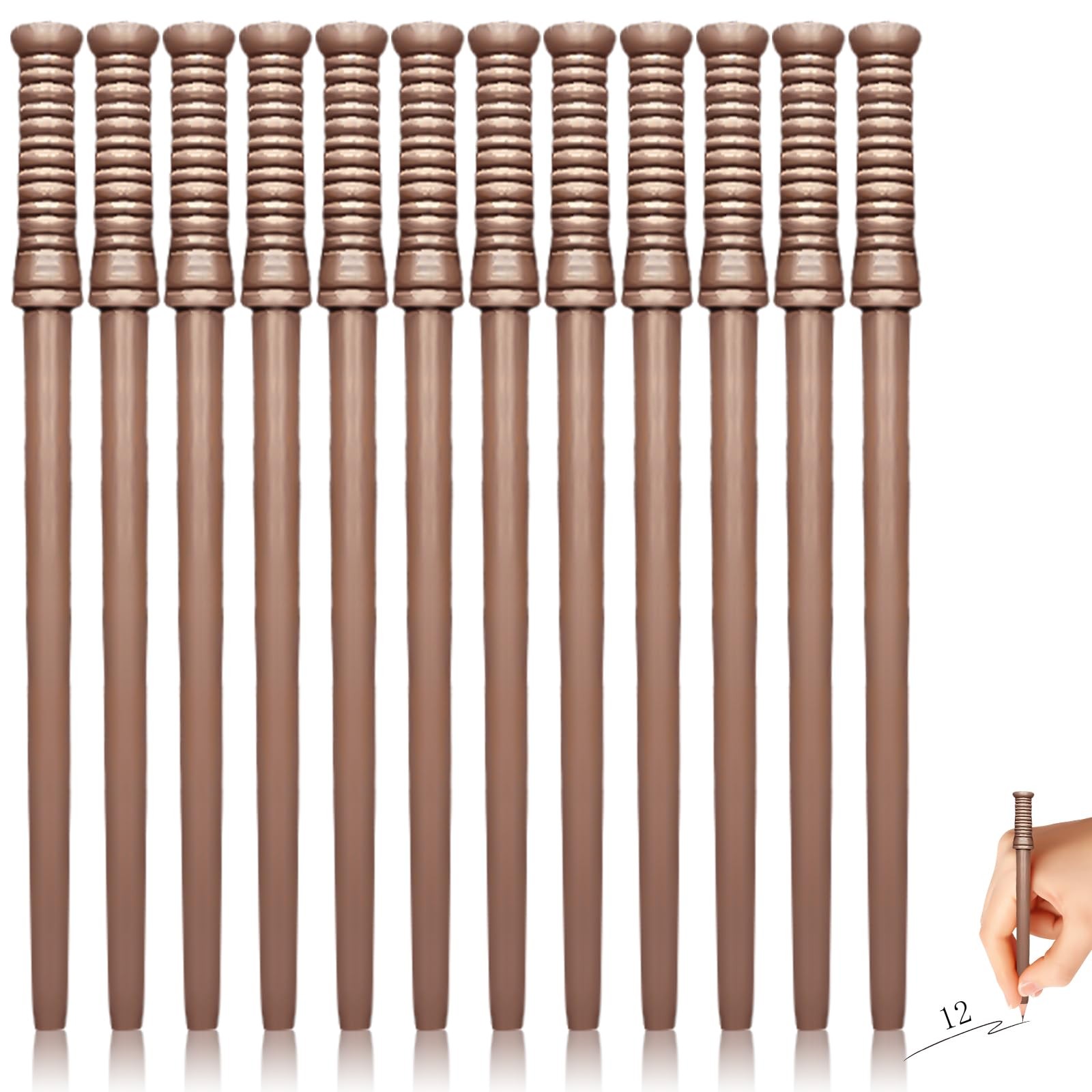 Crayons baguette magique en bois naturel brut de 19 cm, parfaits pour les ateliers créatifs