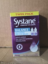 Systane Balance Lubricant Eye Drops Twin Pack 10mL Bottles Exp 1/26 