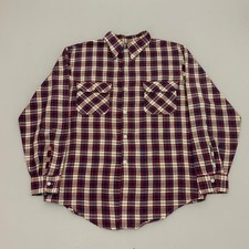 Vintage 70s Jcpenny Big Mac Shirt Flannel Polycotton Blend Pockets Size XL