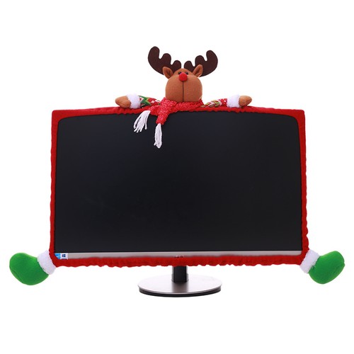 Christmas Computer Monitor Cover Xmas Decorations Cover for Xmas Office Decor - Afbeelding 15 van 15