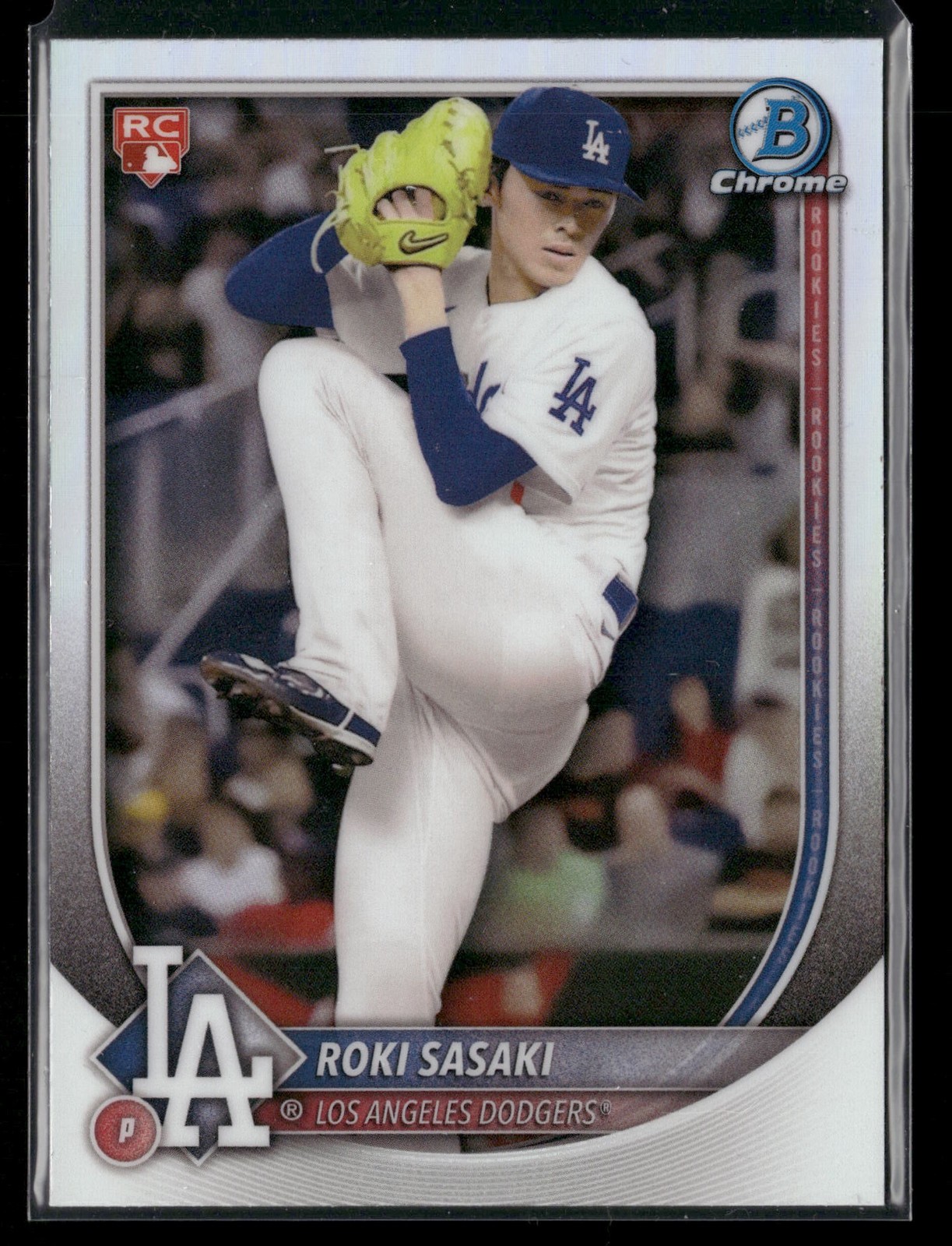 Roki Sasaki 2025 Bowman #12 Bowman Chrome Red Rookie Logo RC Rookie