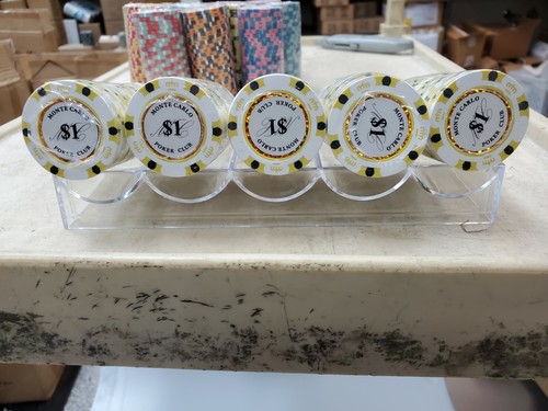 NEW 600 Monte Carlo Smooth 14 Gram Clay Poker Chips Bulk - Pick Your Chips - Picture 2 of 6