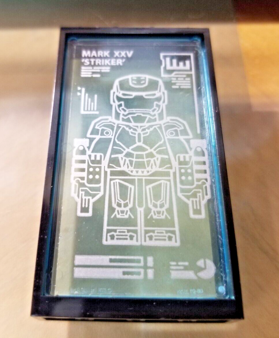 LEGO Mark XXV Striker Marvel IRON MAN 2019 Computer Screen 1x4x6 Minifigure