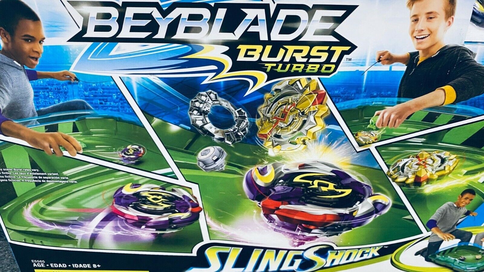 Beyblade Burst Turbo Slingshock Cross Collision Battle Set Game