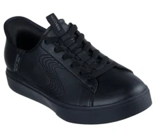 Skechers Shoes Slip Ins Black Wide Fit Women's Hands Free Comfort Cushion 185008