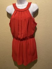 BOHO Hippie Romper with pompom trim S/M Unbranded Measurements In Photos
