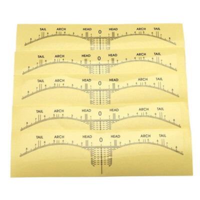 10pcs Eyebrow Ruler Stickers Tattoo Makeup Measure Guide Stencil Tool Disposable