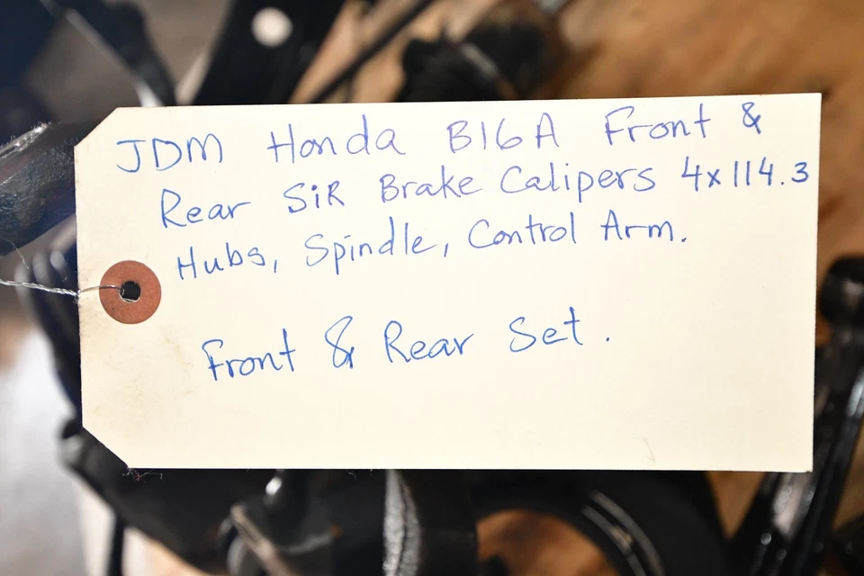 JDM Honda Civic SiR CRX Delsol EG6 B16A Control Arms Brake Caliper Hubs 4x114.3 - Image 3 of 4