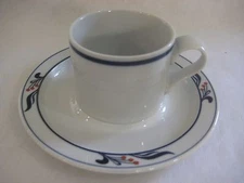 Dansk Bistro Japan Cup Saucer Set, Maribo Rimmed, 3 1/4" D X 2 3/4" T, 7 1/4" D