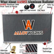 3Row Radiator Fit 1996-2000 99 TOYOTA MARK II Chaser JZX100 1JZ-GTE L4 2.5L MT,