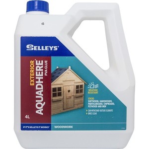 Exterior Selleys Aquadhere 4 Litre PVA Woodworking Glue Exterior Selleys Aquadhere 4 Litre PVA Woodworking Glue