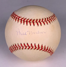 Billy Werber 1940 World Series Autographed Signed Baseball AMCo COA 21457