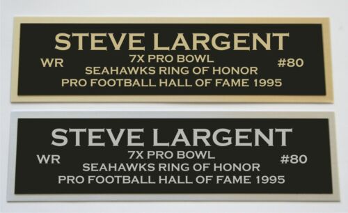 Steve Largent nameplate for signed jersey football helmet or photo - Picture 1 of 2
