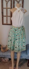 MAX STUDIO SPECIALTY Career Silk Cotton Skirt Retro Modern NWT. Summer Flowy