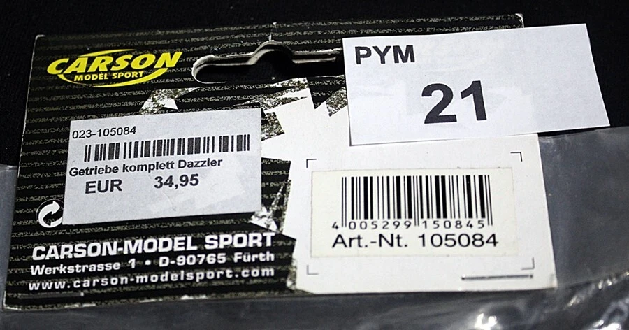 Carson Dazzler 105084 Getriebe komplett Neu in OVP - Bild 2 von 2