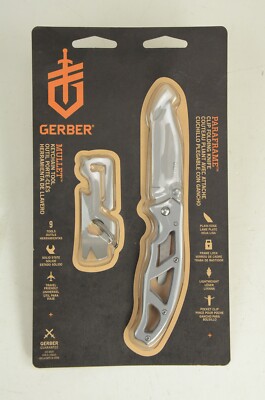 GERBER PARAFRAME KNIFE W/CLIP and MULLET KEYCHAIN MULTITOOL Combo Kit BRAND NEW