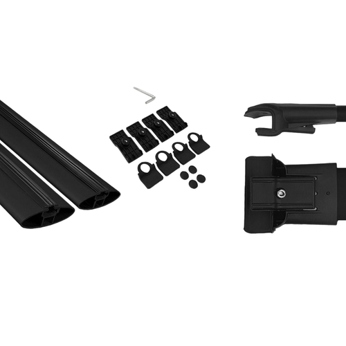Roof Rack Cross Bars Black Set for BMW 3 Series E91 Touring 2005-2012 - Picture 11 of 15