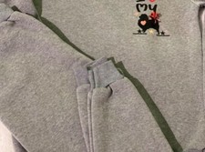 women's grey tracksuits set soft and warm. pet pomeranian handmade details