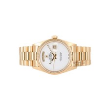 Rolex Mens Day-Date 18k Yellow Gold 36mm President 18238 White Dial-Fluted Bezel 6