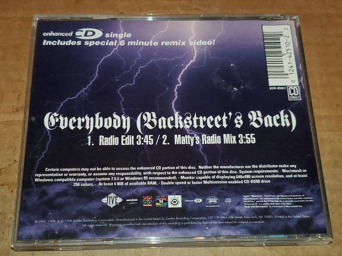 Everybody [Single] by Backstreet Boys (CD, Mar-1998, Zomba (USA