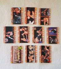 Original Vintage 1999 Topps WCW/nWo Wrestling Nitro Sticker Partial Set 10/12
