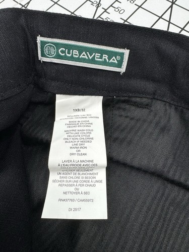 Men's CUBAVERA Khaki LINEN + Drawstring Pants 1XB x 32 1XB/32 - Black - New - Picture 5 of 8