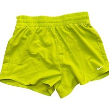 Nike One Girls' Shorts Bright Cactus/White Medium