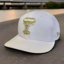 Chicago Bulls New Era 9fifty White Snapback One Size Hat - Authentic NBA Cap