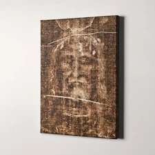 Shroud of Turin - Face of Jesus Christ Bible God Christian Canvas Wall Art Print