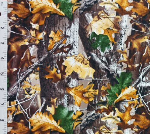 Tissu courtepointe en coton Realtree All Over 6000 Sykel camouflage chasse feuille de forêt - Photo 1/2