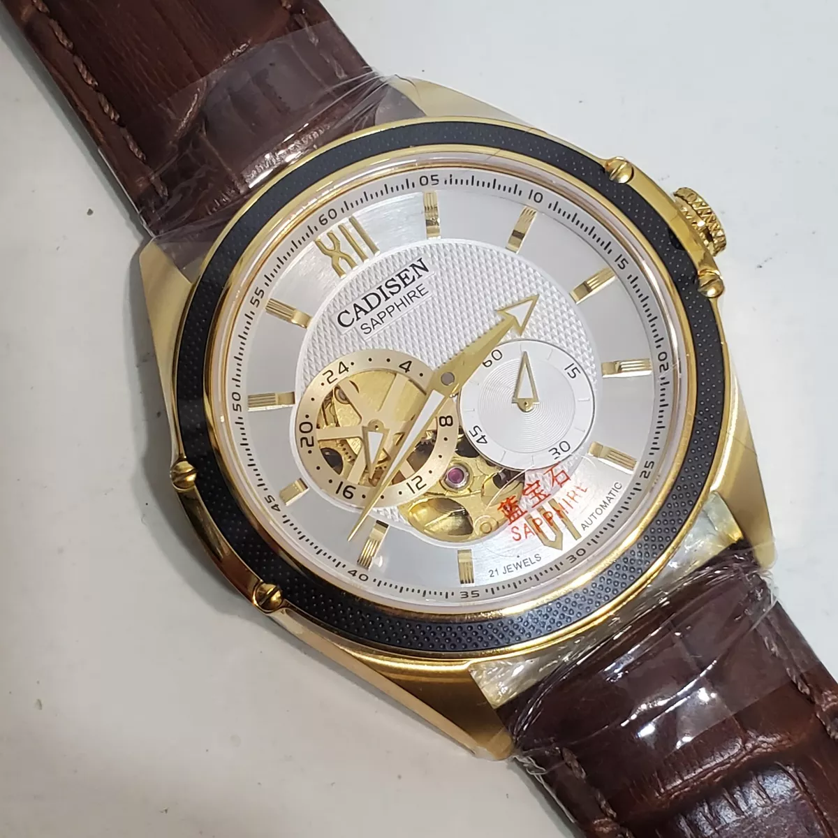 Cadisen C8102G Automatic Men s Watch Sapphire 21 JEWELS WRISTWATCH