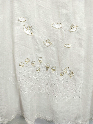 Franche Lippe Lippee A-Line Embroidered No Sleeve Dress Size M Ivory/Gold - Picture 3 of 11