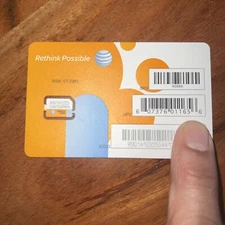 NEW Sim Card Sku#4098A - AT&T Motorola, Apple, Samsung, & more 4G SIM CARD 