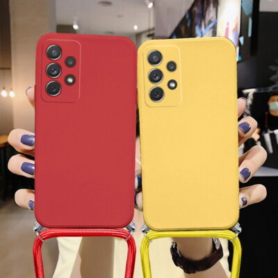 Crossbody Silicone Case Neck Lanyard Phone Cover Samsung