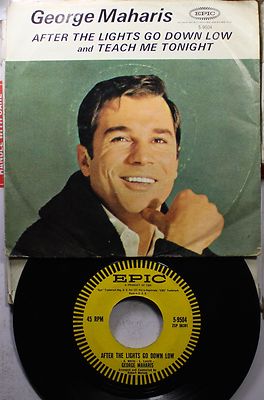 Rock Picture Sleeve 45 George Maharis - After The Lights Go Down Low / Teach Me