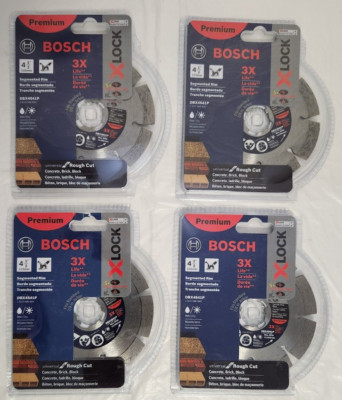 Bosch Premium #DBX4541P 4.1/2'' X-LOCK Segmented Rim Diamond 4-Blades Total - New