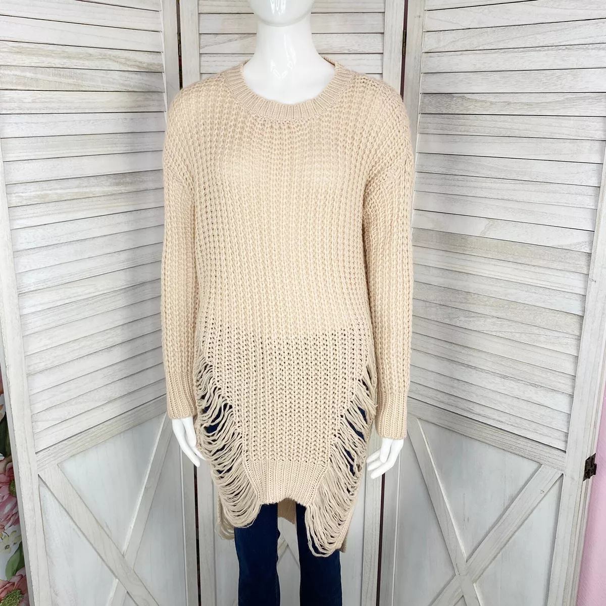 Distressed sweater shop fashion nova