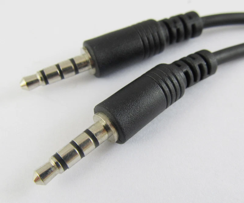5pcs 1M/3.3Ft 3.5mm Male to Male 4way 3ring 4 pole TRRS AV cable - Image 2 of 2