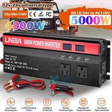 Inversor de corriente para coche auto Convertidor solar de CC de 12 V a 110 V CA