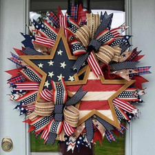 2026 Patriotic Wreaths for Front Door, 250Th Anniversary Decorations, 4Th of Jul
