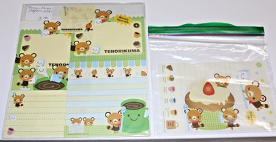 2006-2007 LOT TENORIKUMA COFFEE BEAR STATIONERY STATIONARY DIFFERENT STYLES