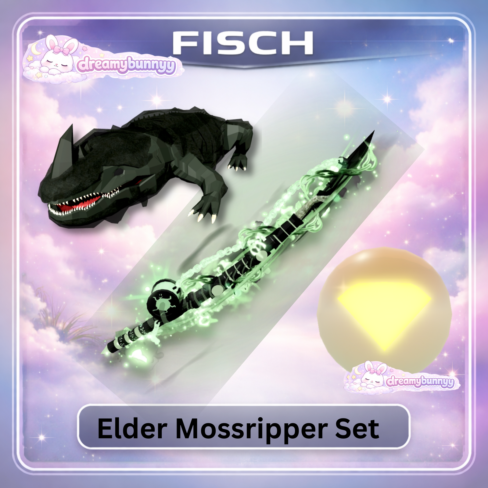[FISCH] -Elder Mossripper Rod Set - [ELDER MOSSJAW & SHROUNDED GOLDEN ...