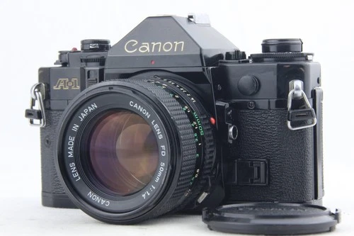 [ NEAR MINT ] CANON A-1 + NFD New FD 50mm f/1.4 35mm SLR Film Camera from JAPAN